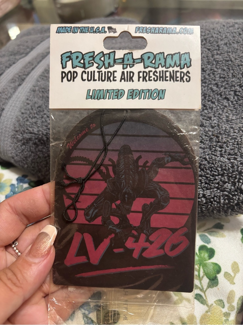 LV-426 Pop Culture Air Freshener - Black & Purple